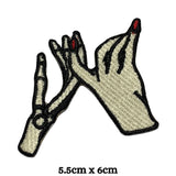Cute Holding Finger Love Couple Goals Art Badge Iron on Sew on Embroidered Patch appliqué
