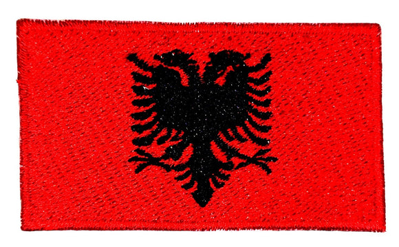 Albania National Country Flag Iron Sew on Embroidered Patch - Fun Patches
