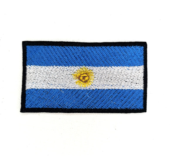 Argentina National Country Flag Iron Sew on Embroidered Patch - Fun Patches