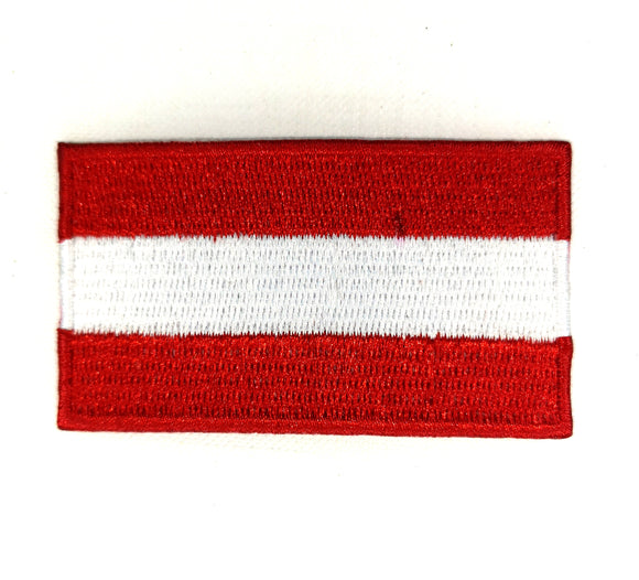Austria National Country Flag Iron Sew on Embroidered Patch - Fun Patches