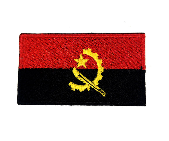 Angola National Country Flag Iron Sew on Embroidered Patch - Fun Patches