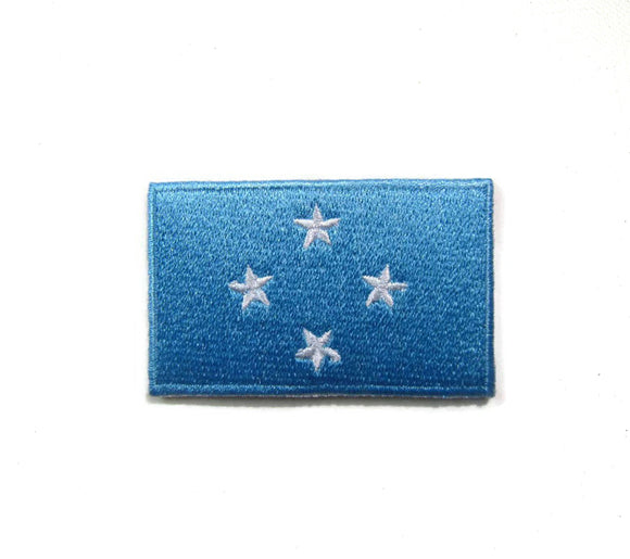 Micronesian National Country Flag Iron Sew on Embroidered Patch - Fun Patches