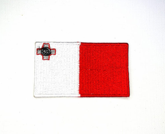 Malta National Country Flag Iron Sew on Embroidered Patch - Fun Patches