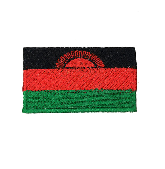 Malawi National Country Flag Iron Sew on Embroidered Patch - Fun Patches