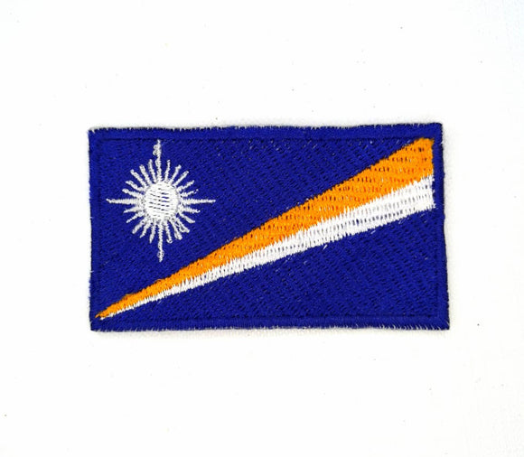 Marshall Island National Country Flag Iron Sew on Embroidered Patch - Fun Patches
