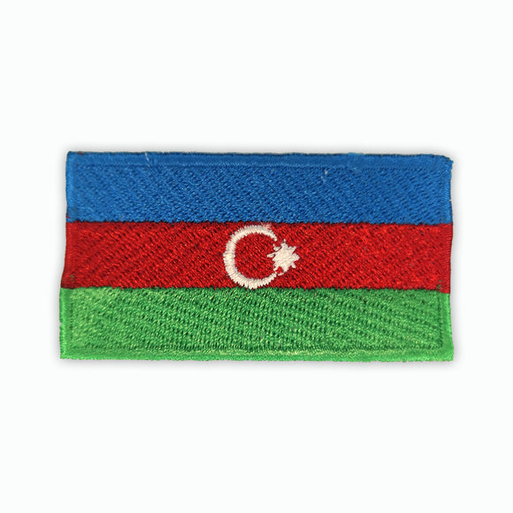 Azerbaijan National Country Flag Iron Sew on Embroidered Patch