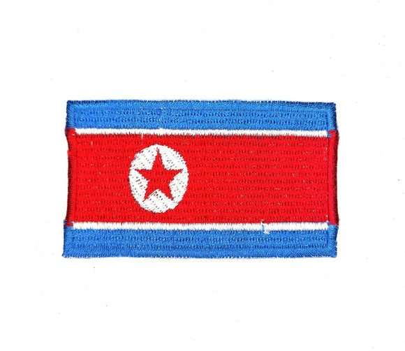 North Korea National Country Flag Iron Sew on Embroidered Patch - Fun Patches