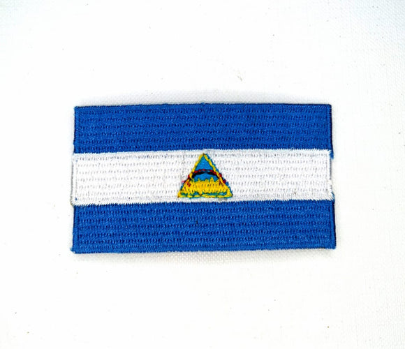 Nicaragua National Country Flag Iron Sew on Embroidered Patch - Fun Patches