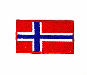 Norway National Country Flag Iron Sew on Embroidered Patch - Fun Patches
