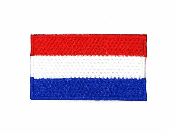 Netherlands National Country Flag Iron Sew on Embroidered Patch - Fun Patches