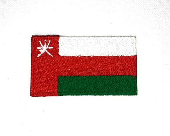Oman National Country Flag Iron Sew on Embroidered Patch - Fun Patches