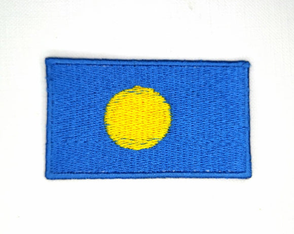 Palau National Country Flag Iron Sew on Embroidered Patch - Fun Patches