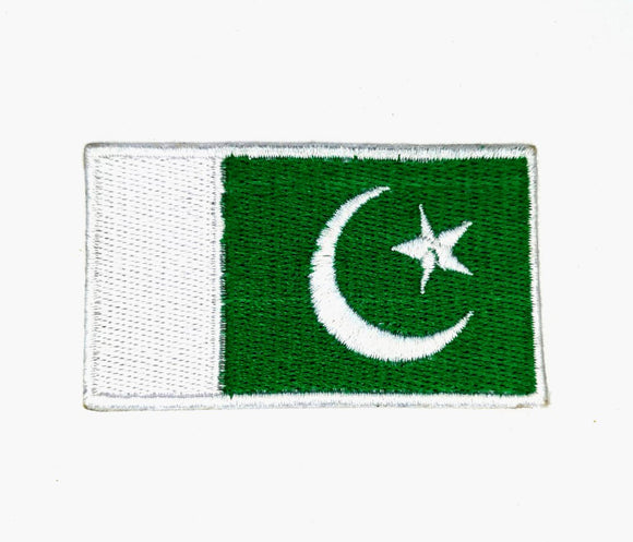 Pakistan National Country Flag Iron Sew on Embroidered Patch - Fun Patches