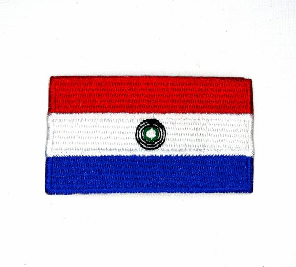 Paraguay National Country Flag Iron Sew on Embroidered Patch - Fun Patches