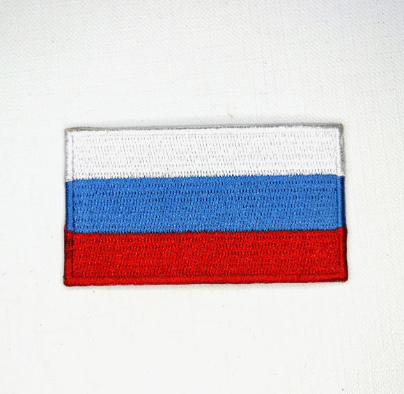 Russia National Country Flag Iron Sew on Embroidered Patch - Fun Patches