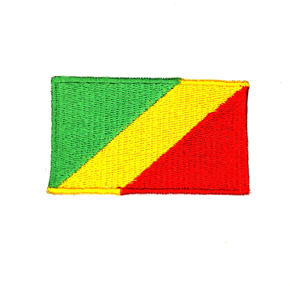 Republic of The Congo National Country Flag Iron Sew on Embroidered Patch - Fun Patches