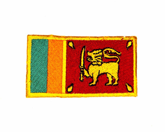 Sri Lanka National Country Flag Iron Sew on Embroidered Patch - Fun Patches