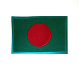 Bangladesh National Country Flag Iron Sew on Embroidered Patch