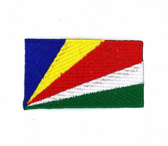 Seychelles National Country Flag Iron Sew on Embroidered Patch - Fun Patches