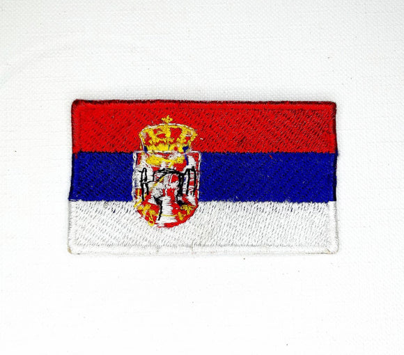 Serbia National Country Flag Iron Sew on Embroidered Patch - Fun Patches