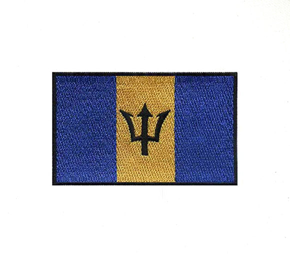 Barbados National Country Flag Iron Sew on Embroidered Patch - Fun Patches