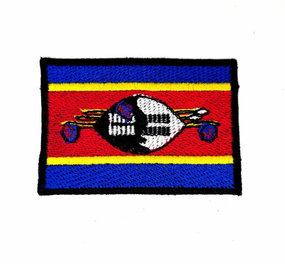 Swaziland National Country Flag Iron Sew on Embroidered Patch - Fun Patches