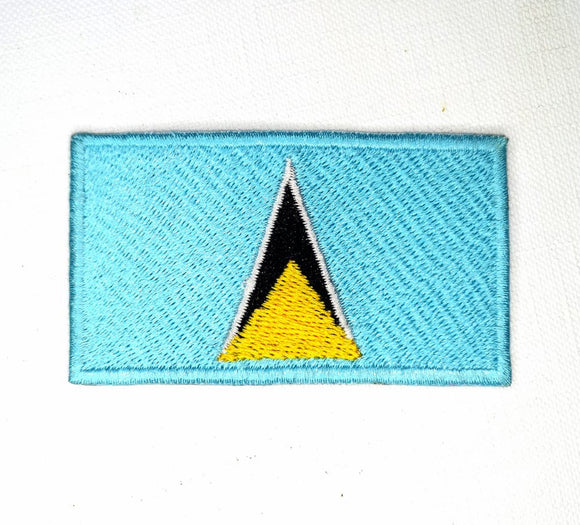 Saint Lucia National Country Flag Iron Sew on Embroidered Patch - Fun Patches