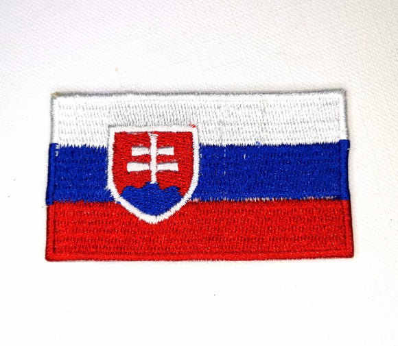Slovakia National Country Flag Iron Sew on Embroidered Patch - Fun Patches