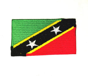 Saint Kitts and Nevis National Country Flag Iron Sew on Embroidered Patch - Fun Patches