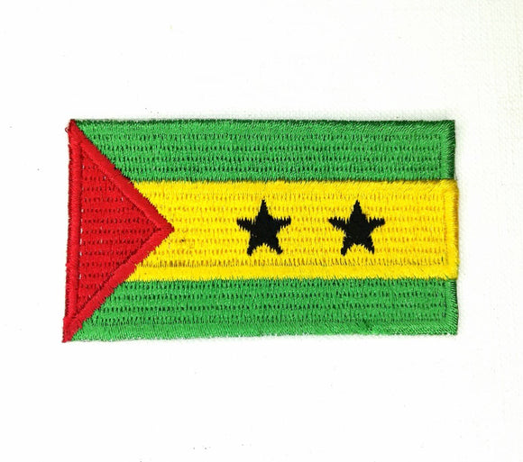 São Tomé and Príncipe National Country Flag Iron Sew on Embroidered Patch - Fun Patches
