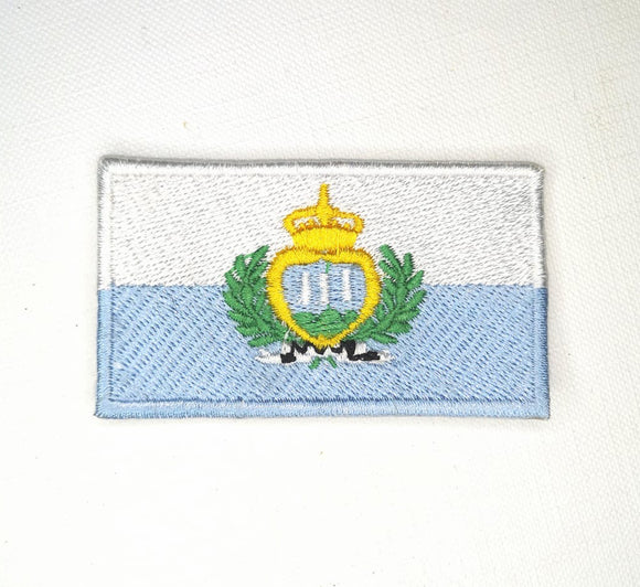 San Marino National Country Flag Iron Sew on Embroidered Patch - Fun Patches