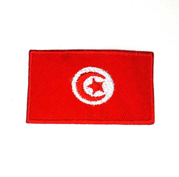 Tunisia National Country Flag Iron Sew on Embroidered Patch