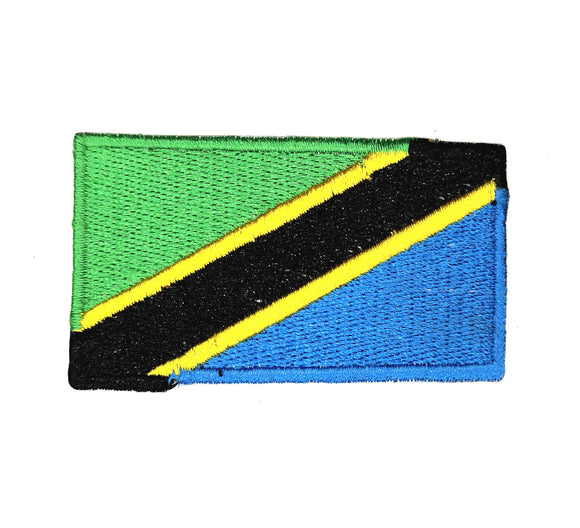 Tanzania National Country Flag Iron Sew on Embroidered Patch - Fun Patches