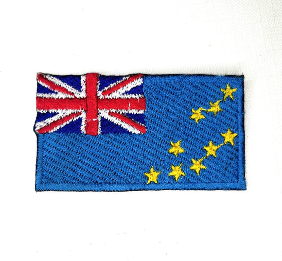 Tuvalu National Country Flag Iron Sew on Embroidered Patch
