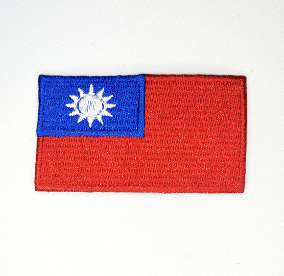 Taiwan National Country Flag Iron Sew on Embroidered Patch - Fun Patches