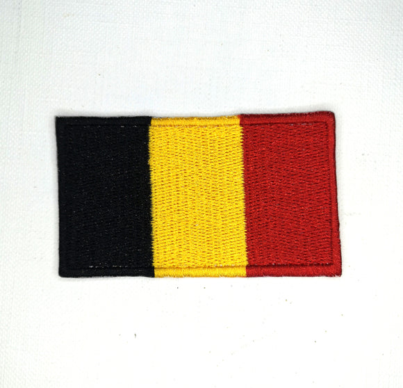 Belgium National Country Flag Iron Sew on Embroidered Patch - Fun Patches