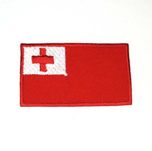 Tonga National Country Flag Iron Sew on Embroidered Patch - Fun Patches