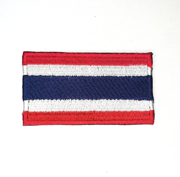 Thailand National Country Flag Iron Sew on Embroidered Patch - Fun Patches