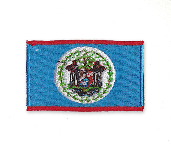 Belize National Country Flag Iron Sew on Embroidered Patch - Fun Patches