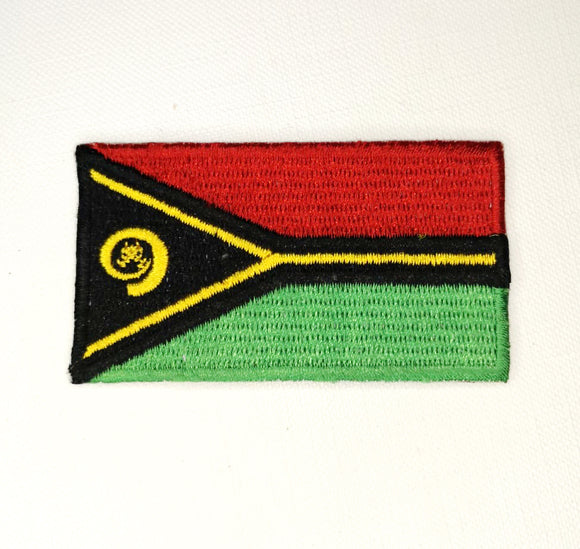 Vanuatu National Country Flag Iron Sew on Embroidered Patch