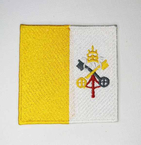 Vatican City National Country Flag Iron Sew on Embroidered Patch