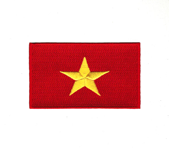 Vietnam National Country Flag Iron Sew on Embroidered Patch