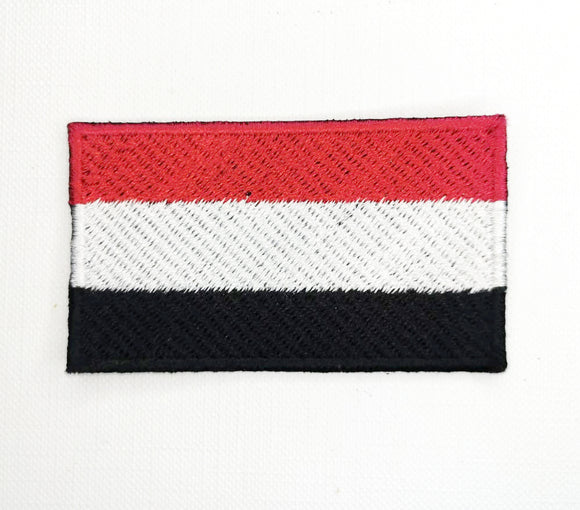 Yemen National Country Flag Iron Sew on Embroidered Patch