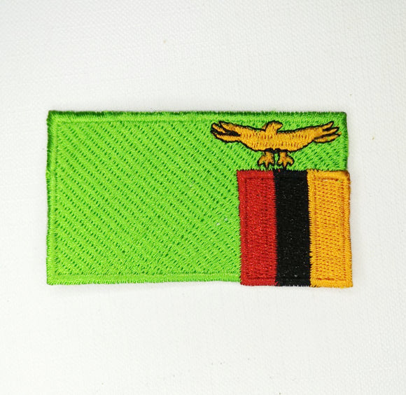 Zambia National Country Flag Iron Sew on Embroidered Patch