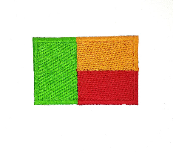 Benin National Country Flag Iron Sew on Embroidered Patch - Fun Patches