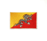 Bhutan National Country Flag Iron Sew on Embroidered Patch