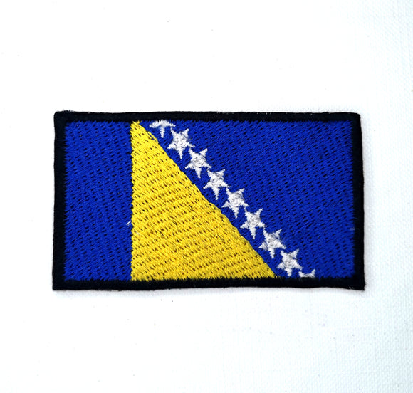 Bosnia and Herzegovina National Country Flag Iron Sew on Embroidered Patch - Fun Patches