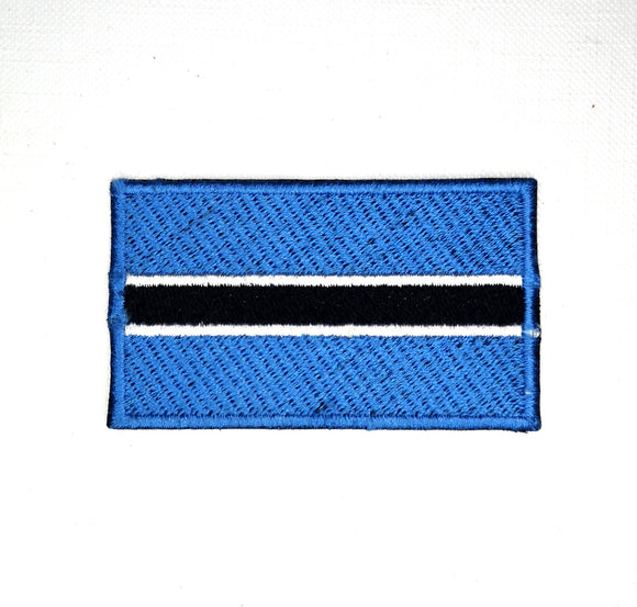 Botswana National Country Flag Iron Sew on Embroidered Patch - Fun Patches