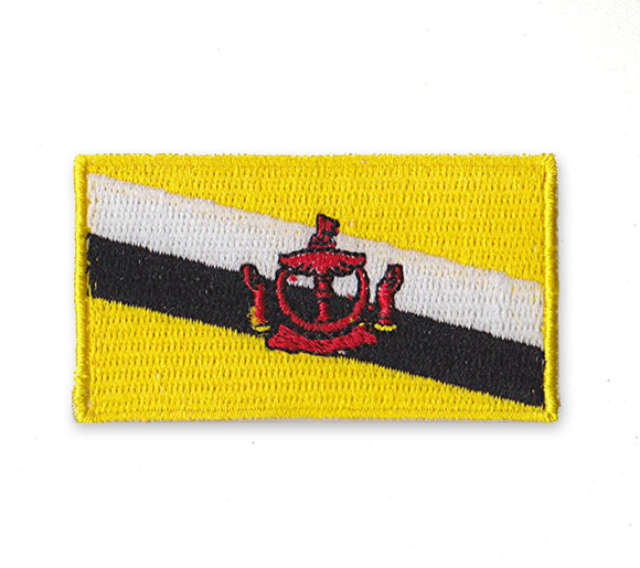 Brunei National Country Flag Iron Sew on Embroidered Patch - Fun Patches