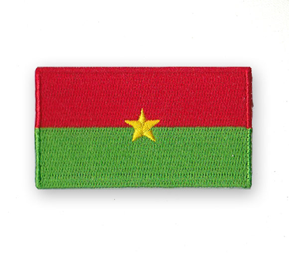 Burkina Faso National Country Flag Iron Sew on Embroidered Patch - Fun Patches